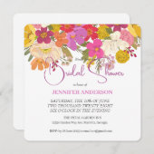 Tuit voor bruidsfeest in bloemrijke zomertuin save the date (Voorkant / Achterkant)