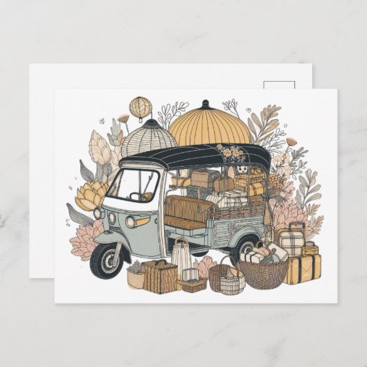 Tuk tuk briefkaart (Voorkant / Achterkant)