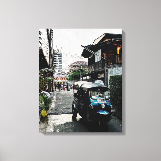 Tuk Tuk in Bangkok Thailand Canvas Afdruk (Voorkant)
