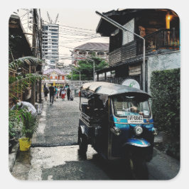 Tuk Tuk in Bangkok Thailand Vierkante Sticker