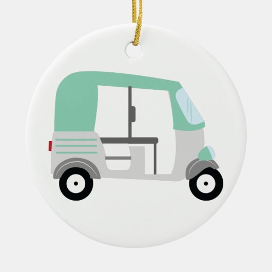 Tuk Tuk Keramisch Ornament (Voorkant)
