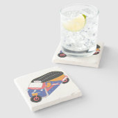 Tuk Tuk onderzetter motor driewieler (Zijkant)