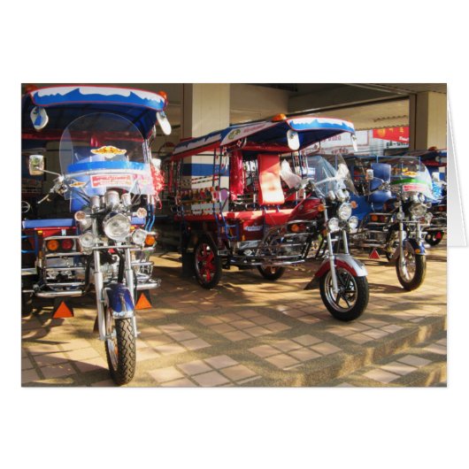 Tuk Tuk Showroom ... Udon Thani, Isaan Kaart (Voorkant Horizontaal)