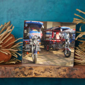 Tuk Tuk Showroom ... Udon Thani, Isaan, Thailand Fotoplaat (Zijkant)