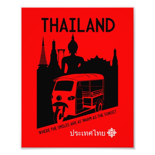 Tuk Tuk Thailand Foto Afdruk (Voorkant)