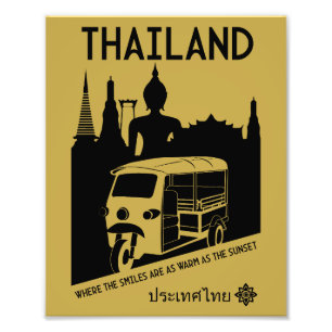 Tuk Tuk Thailand Foto Afdruk