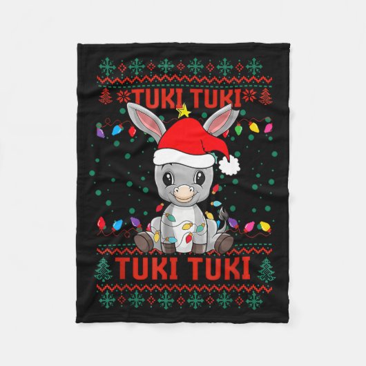 Tuki Tuki Santa Hat Spanish Mexican Christmas Swea Fleece Deken (Voorkant)