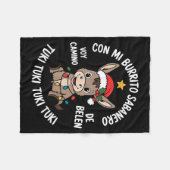 Tuki Tuki Santa Hat Spanish Mexican Christmas Swea Fleece Deken (Voorkant (Horizontaal))