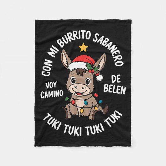 Tuki Tuki Santa Hat Spanish Mexican Christmas Swea Fleece Deken (Voorkant)