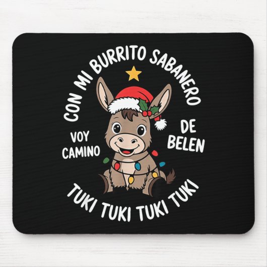 Tuki Tuki Santa Hat Spanish Mexican Christmas Swea Muismat (Voorkant)