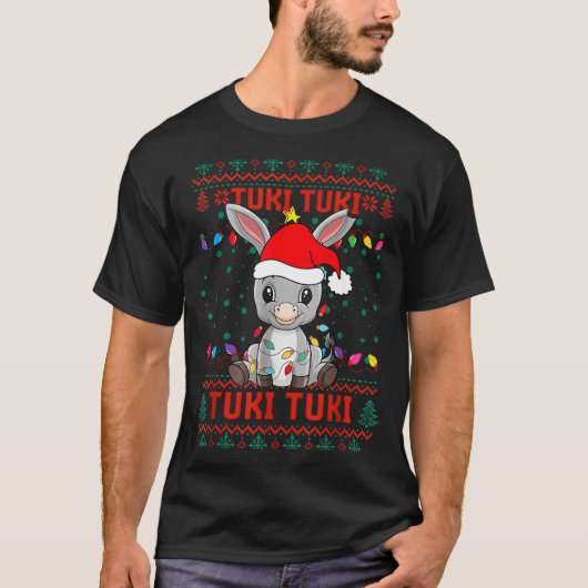 Tuki Tuki Santa Hat Spanish Mexican Christmas Swea T-shirt (Voorkant)