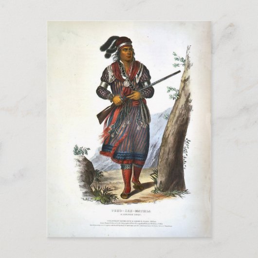 Tuko-See Mathla A Seminole Chief Briefkaart (Voorkant)