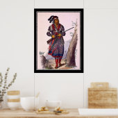 Tuko-See-Mathla Seminole Hoofd Vintage Poster (Keuken)