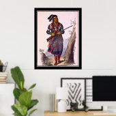 Tuko-See-Mathla Seminole Hoofd Vintage Poster (Thuiskantoor)