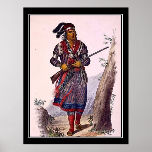 Tuko-See-Mathla Seminole Hoofd Vintage Poster (Voorkant)