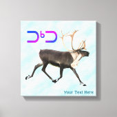 Tuktu - Cariou op sneeuw Canvas Afdruk (Voorkant)