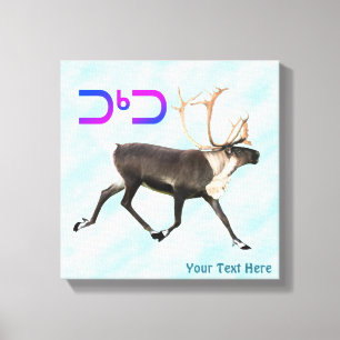 Tuktu - Cariou op sneeuw Canvas Afdruk