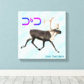 Tuktu - Cariou op sneeuw Canvas Afdruk (Insitu (Houten vloer))