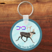 Tuktu - Cariou op sneeuw Sleutelhanger (Voorkant)