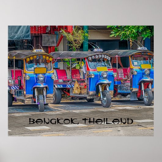 Tuktuks, Bangkok, Thailand Poster (Voorkant)