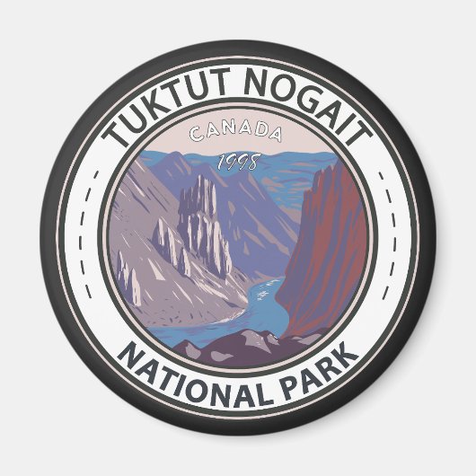 Tuktut Nogait National Park Canada Badge Magneet (Voorkant)