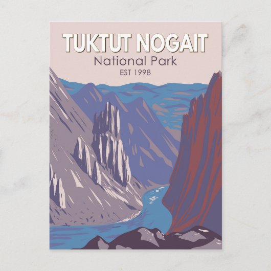 Tuktut Nogait National Park Canada Travel Briefkaart (Voorkant)