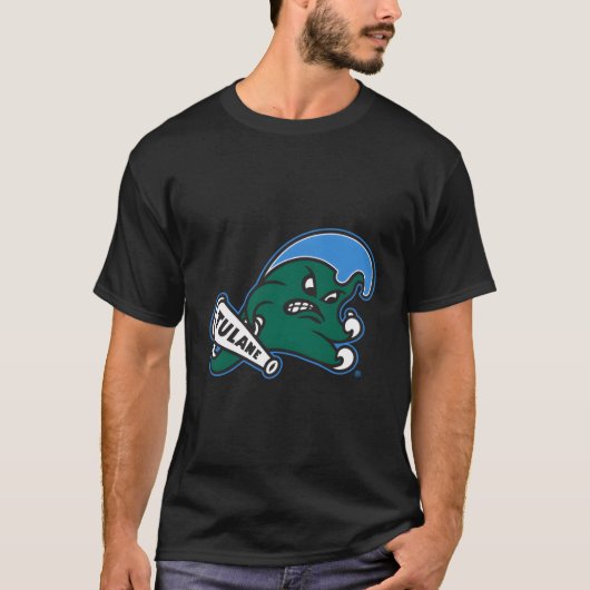 Tulane Green Wave-pictogram T-shirt (Voorkant)