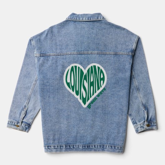 Tulane University Green Wave Spijkerjack Denim Jacket (Achterkant)