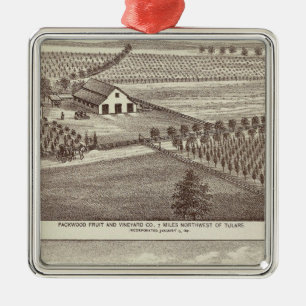 Tulare boerderijen metalen ornament