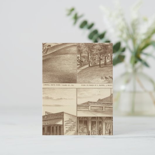 Tulare Co ranches, kantoren Briefkaart (Staand voorkant)