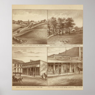 Tulare Co ranches, kantoren Poster