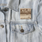 Tulare County Bank Vierkante Button 5,1 Cm (In situ)