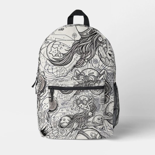 Tule Astronaut Kosmische Streetwear Rugzak (Voorkant)