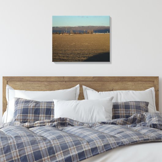 Tulelake in het vroege winterseizoen 1 canvas afdruk (Insitu (Slaapkamer))