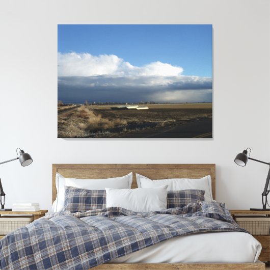 Tulelake In Vroeg Winter 3 Canvas Afdruk (Insitu (Slaapkamer))
