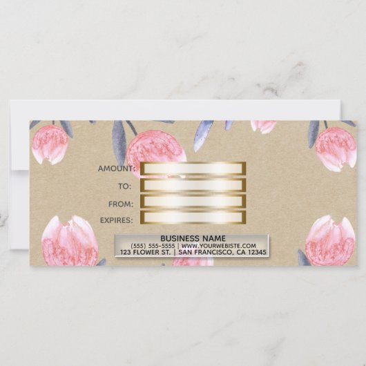 Tulft Cadeaucertificaat voor peach Spring-Waterver (Achterkant)