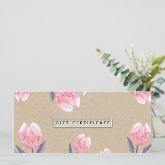 Tulft Cadeaucertificaat voor peach Spring-Waterver (Staand voorkant)