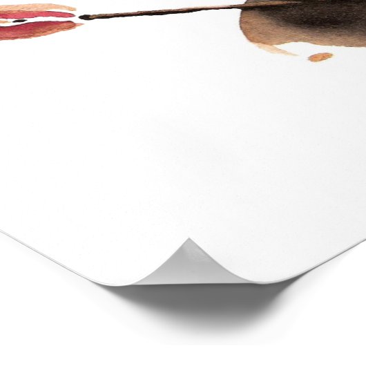 Tulieren drie kunstdrukken poster (Hoek)