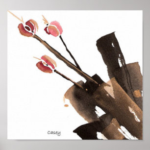 Tulieren drie kunstdrukken poster