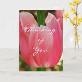 Tulip7 Thinking of You kaart-aanpassen van elke ge Kaart (Gele Bloem)