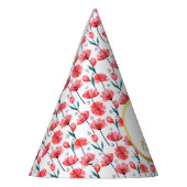  Tulip aangepaste fototekst Happy Birthday Feesthoedjes (Links)