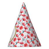  Tulip aangepaste fototekst Happy Birthday Feesthoedjes (Rechts)