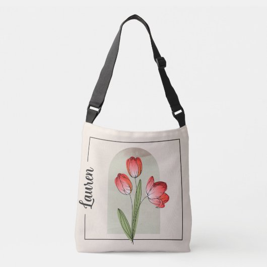 Tulip Art Crossbody Tas (Voorkant)