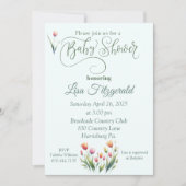 Tulip Baby shower Uitnodiging (Voorkant)