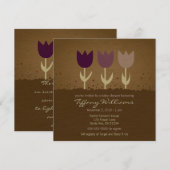 Tulip Baby shower Uitnodiging (Voorkant / Achterkant)