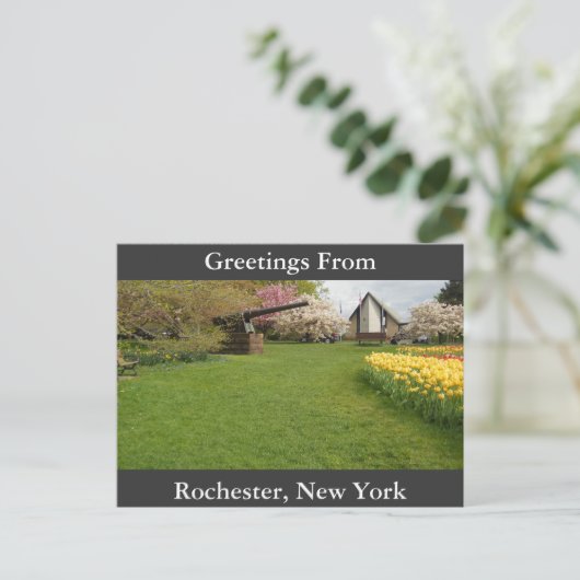 Tulip Beds & Cannon Briefkaart (Staand voorkant)