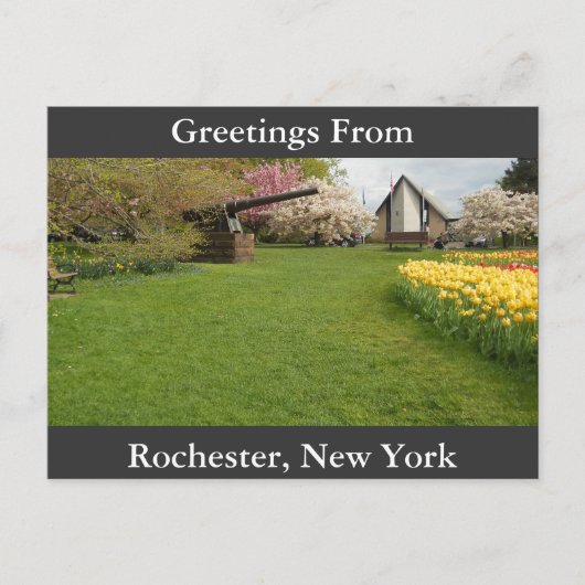 Tulip Beds & Cannon Briefkaart (Voorkant)