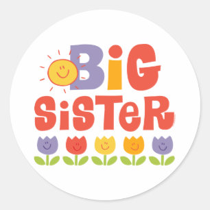Tulip Big Sister Ronde Sticker