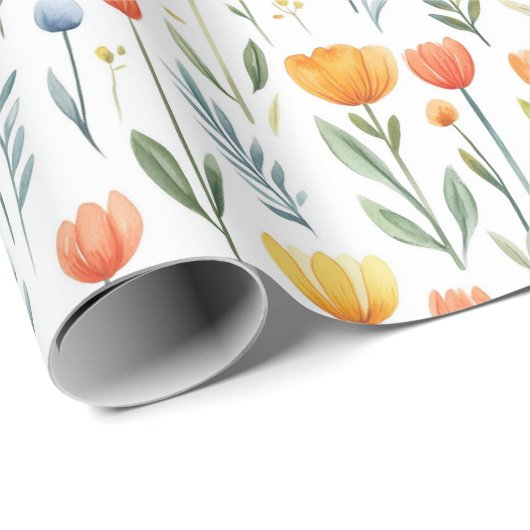 Tulip Birthday Gift Wrapping Paper for Her Cadeaupapier (Rol Hoek)
