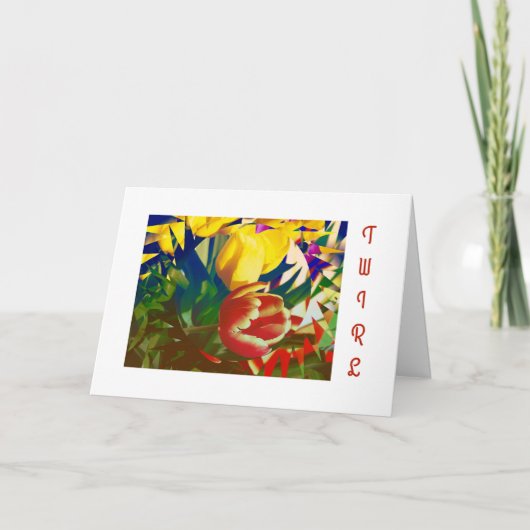 Tulip Birthday Kaart (Voorkant)